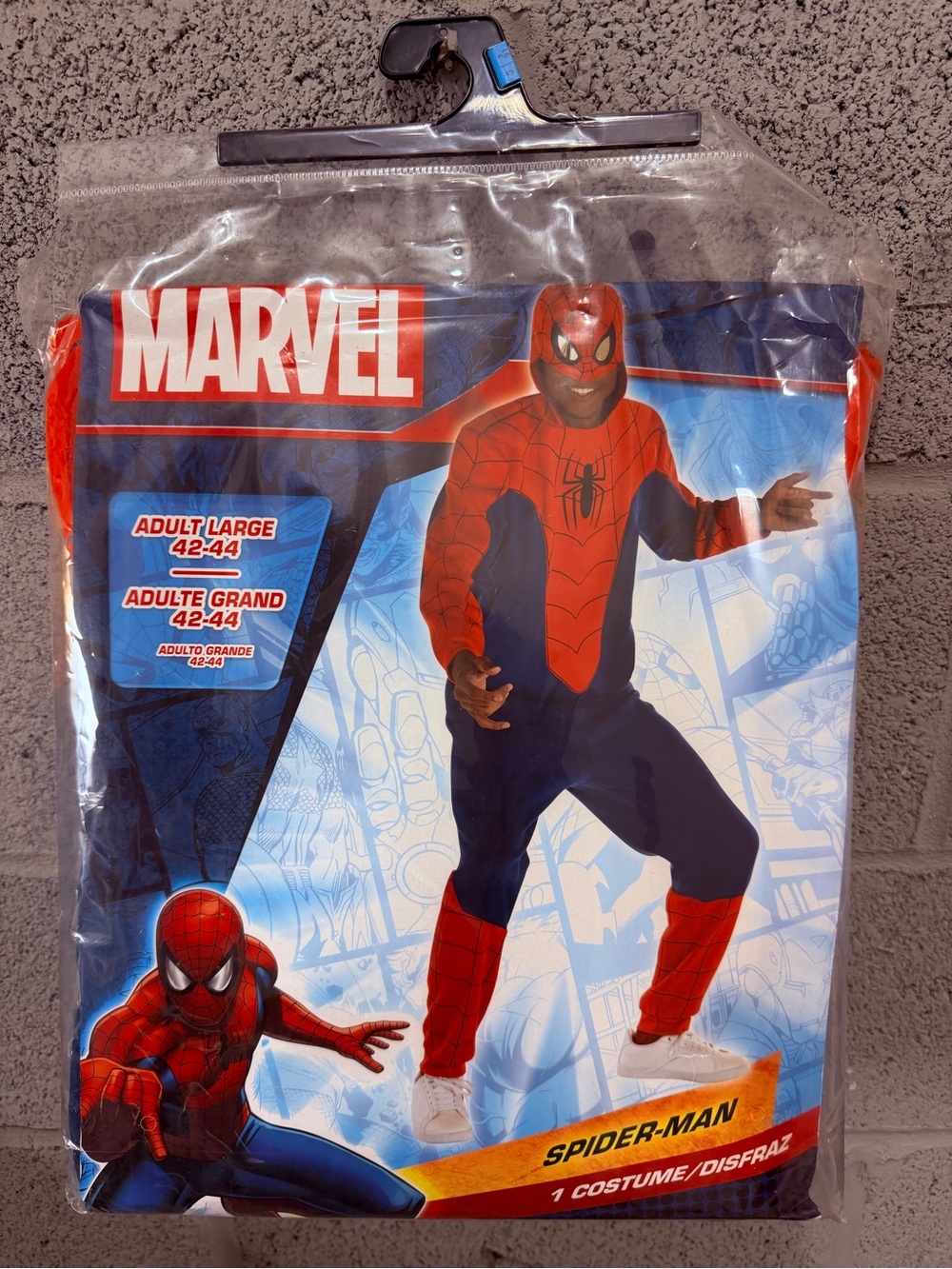Men’s Halloween Costume Marvel Spider-Man Size Large 42-44 New in Package Unworn